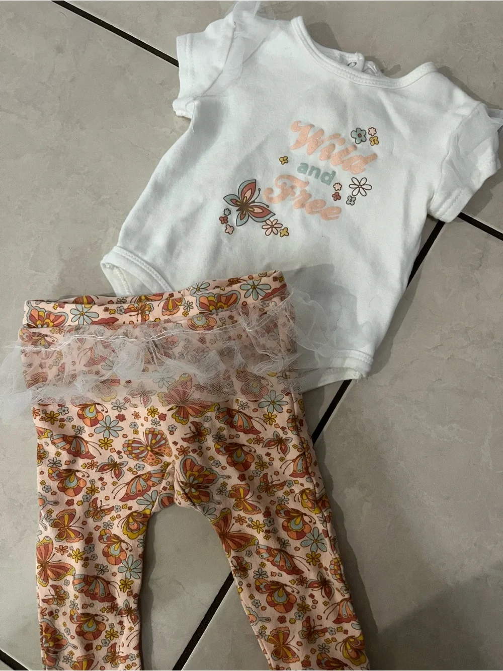 Catherine Malandrino Pink Floral Butterfly Matching Set with Headband